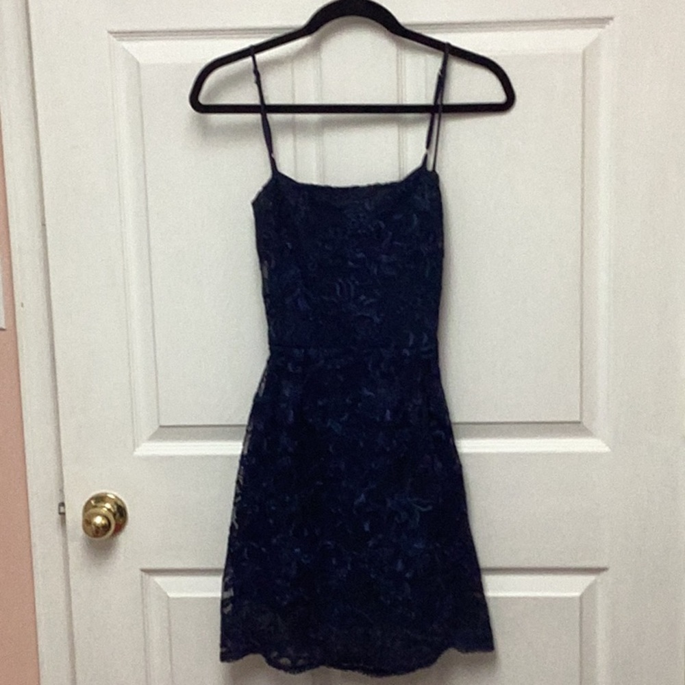 Lucy in the Sky Blue Spaghetti Strap Mini Dress